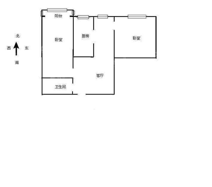 世茂国际2室1厅1卫71㎡