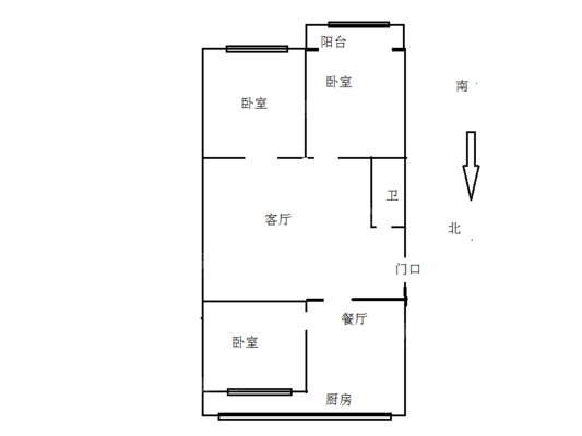 万树园小区3室2厅1卫107㎡