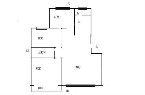孔雀城A区3室1厅1卫97㎡