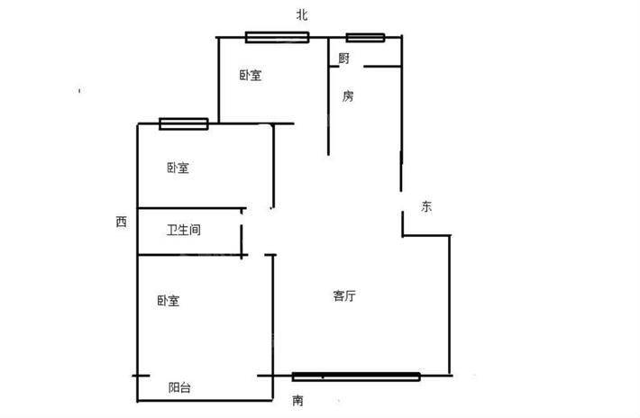 孔雀城A区3室1厅1卫97㎡