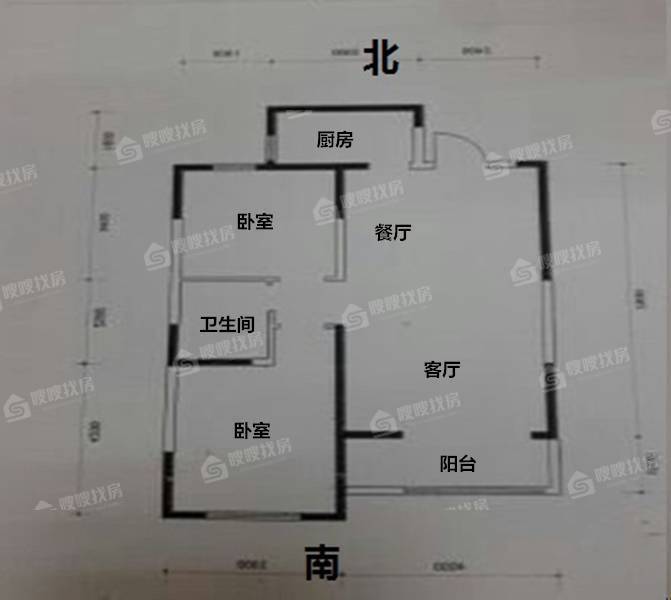 天成郡府东区2室2厅1卫96㎡