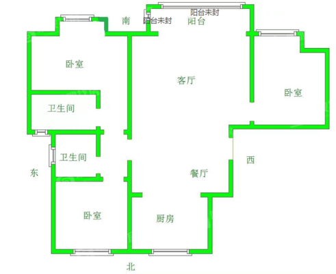 荣盛香堤荣府3室2厅2卫139㎡