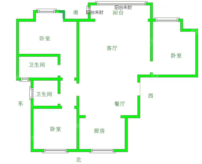 荣盛香堤荣府3室2厅2卫139㎡