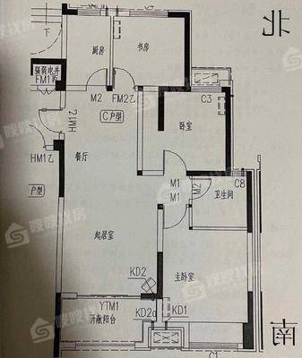 香堤荣府高层3室2厅1卫102㎡