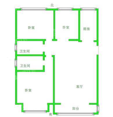 泰享嘉府一期3室2厅2卫124㎡