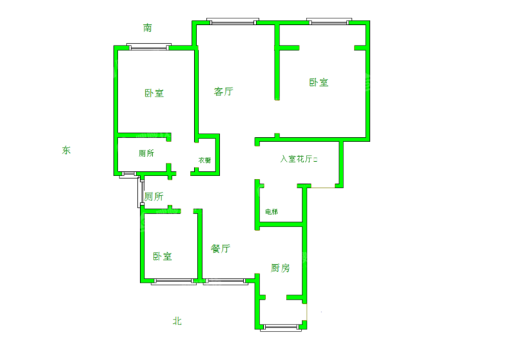 皇家壹里（A区）3室2厅2卫136㎡