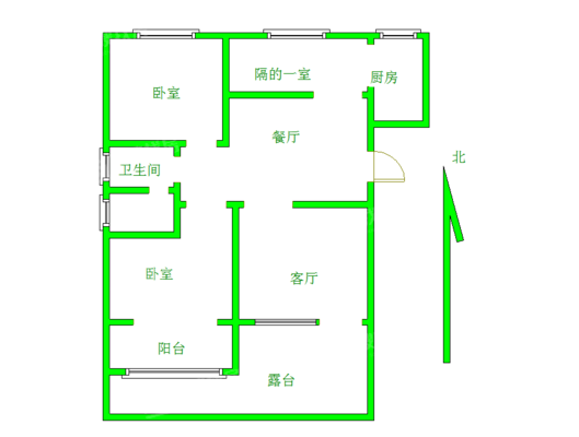 万润绿景园3室2厅1卫125㎡