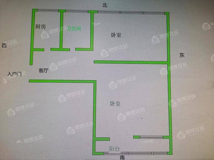 橡胶厂宿舍（六中附近2室1厅1卫54㎡