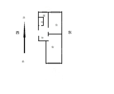 铁路三角线2室2厅1卫55㎡