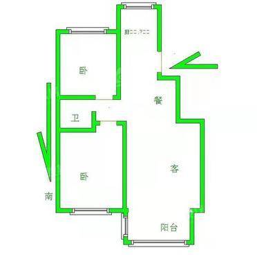 天成郡府南区2室2厅1卫95㎡