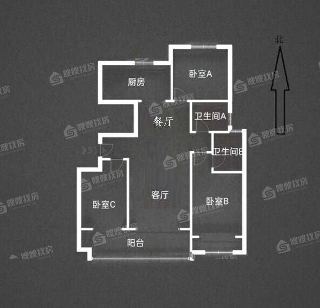 主语城3室2厅1卫128㎡