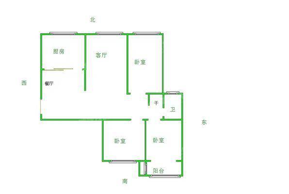 凤凰城（A区）3室2厅1卫115㎡