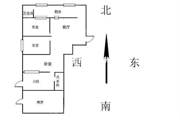 帆布厂小区3室2厅1卫60㎡