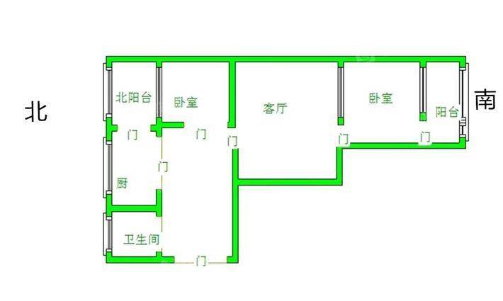 沧州交通局宿舍楼2室2厅1卫84㎡