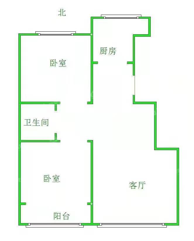 天成名著二期2室2厅1卫92㎡