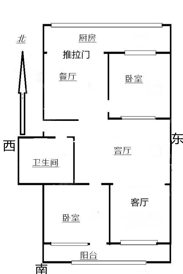 网通小区（A区）3室2厅1卫107㎡