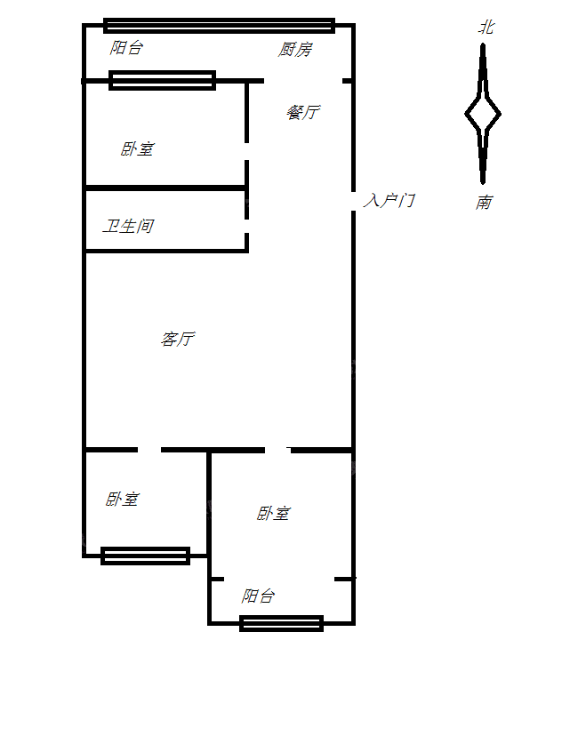 文博园（民族学院家属3室2厅1卫102㎡