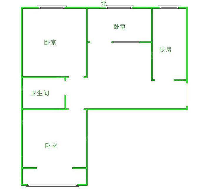 御河新城西区3室1厅1卫95㎡