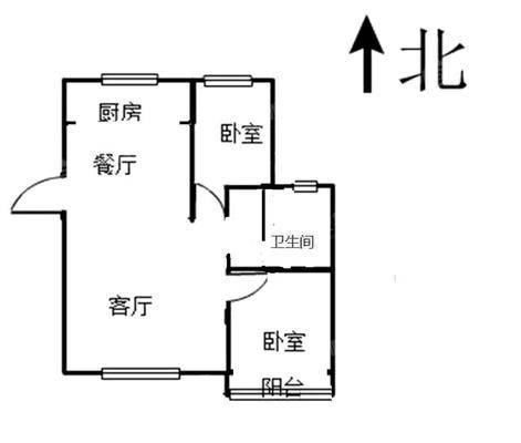 天成名著一期2室2厅1卫90㎡