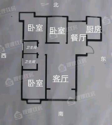 天成郡府东区3室2厅2卫131㎡