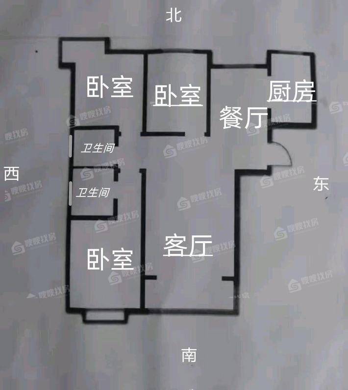 天成郡府东区3室2厅2卫131㎡