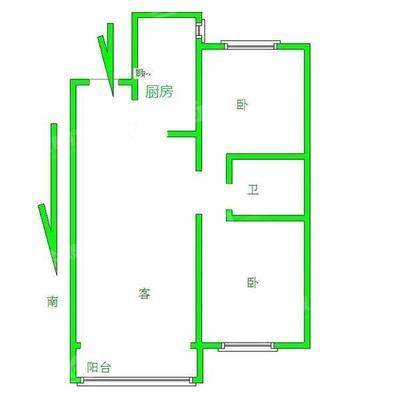 天成郡府南区2室2厅1卫92㎡