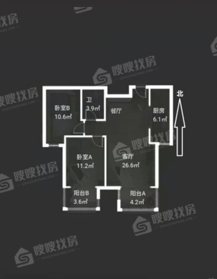 盛世长安（四季花城）2室2厅1卫92㎡