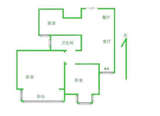 凤凰城（B区）2室2厅1卫74㎡