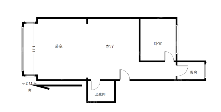 南园小区西组团2室1厅1卫63㎡