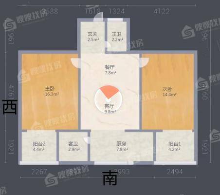 县城建二公司2室1厅1卫70㎡