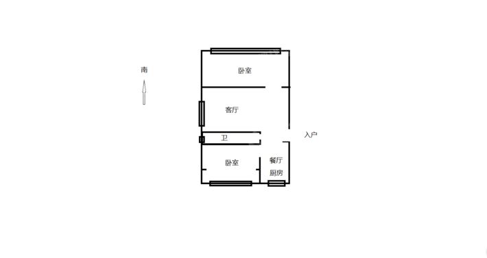 鹿栅子沟居住小区2室1厅1卫67㎡