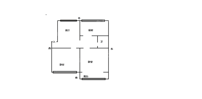 锦绣家园2室2厅1卫92㎡