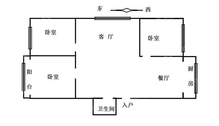 陕西营小区3室1厅1卫103㎡