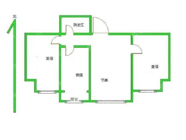 荣盛阿尔卡迪亚文承苑2室2厅1卫91㎡