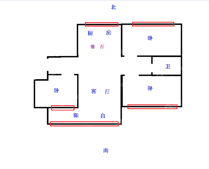 颐和高新嘉园3室2厅1卫107㎡