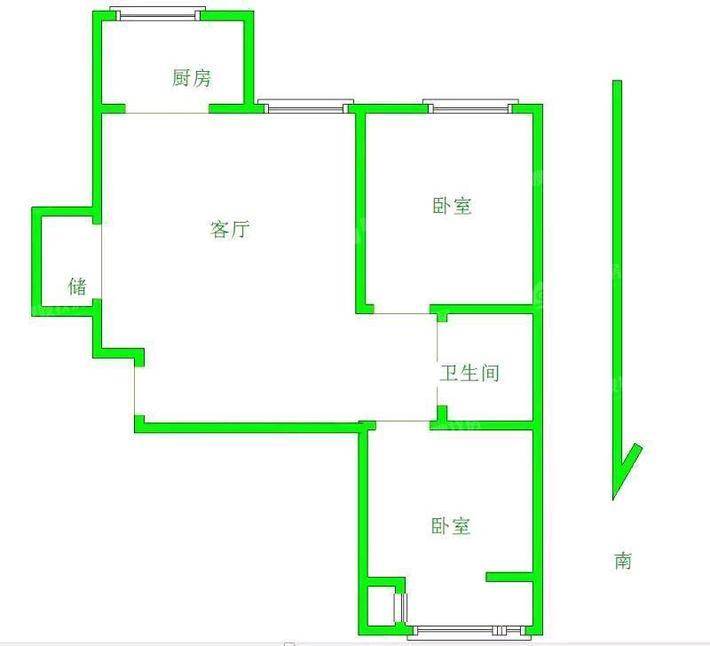 万泰丽景东区2室2厅1卫96㎡