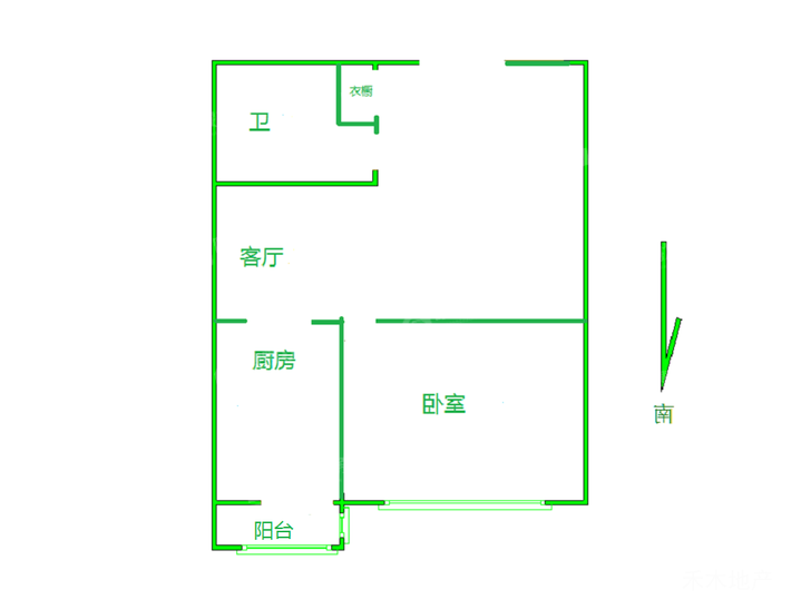 金鼎领域1室1厅1卫50㎡