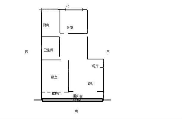 金域瑞景2室2厅1卫108㎡