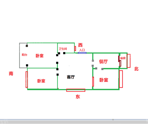 华凯铁东家园（A区）3室2厅1卫91㎡