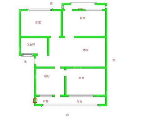 供电公司南院小区3室2厅1卫115㎡