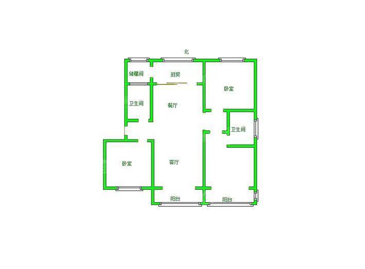 孔雀城B区3室2厅2卫135㎡