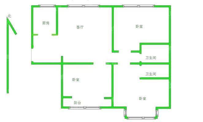 东方世纪城3室2厅1卫115㎡