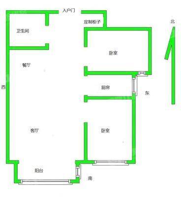 凤凰城（C区）2室2厅1卫95㎡