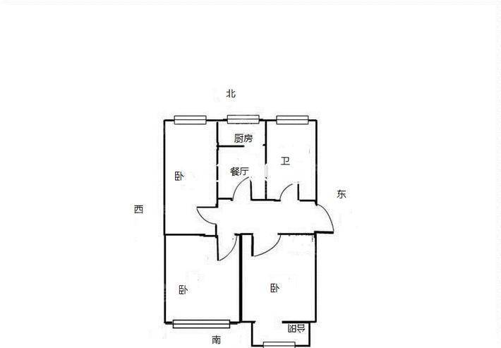 二百间小区3室2厅1卫78㎡