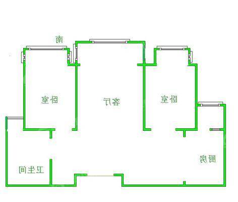 恒大悦府2室2厅1卫91㎡