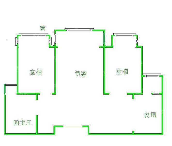 恒大悦府2室2厅1卫91㎡