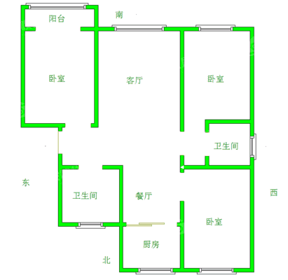 塞纳左岸3室2厅2卫128㎡