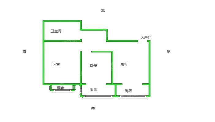 国富中心小区2室2厅1卫74㎡