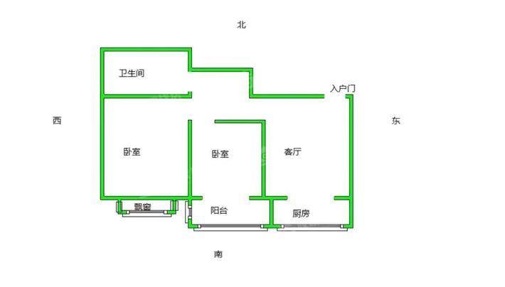 国富中心小区2室2厅1卫74㎡