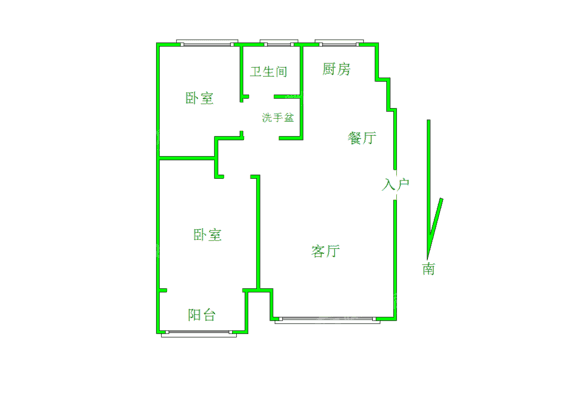 阿尔卡迪亚锦绣天地B区2室2厅1卫80㎡